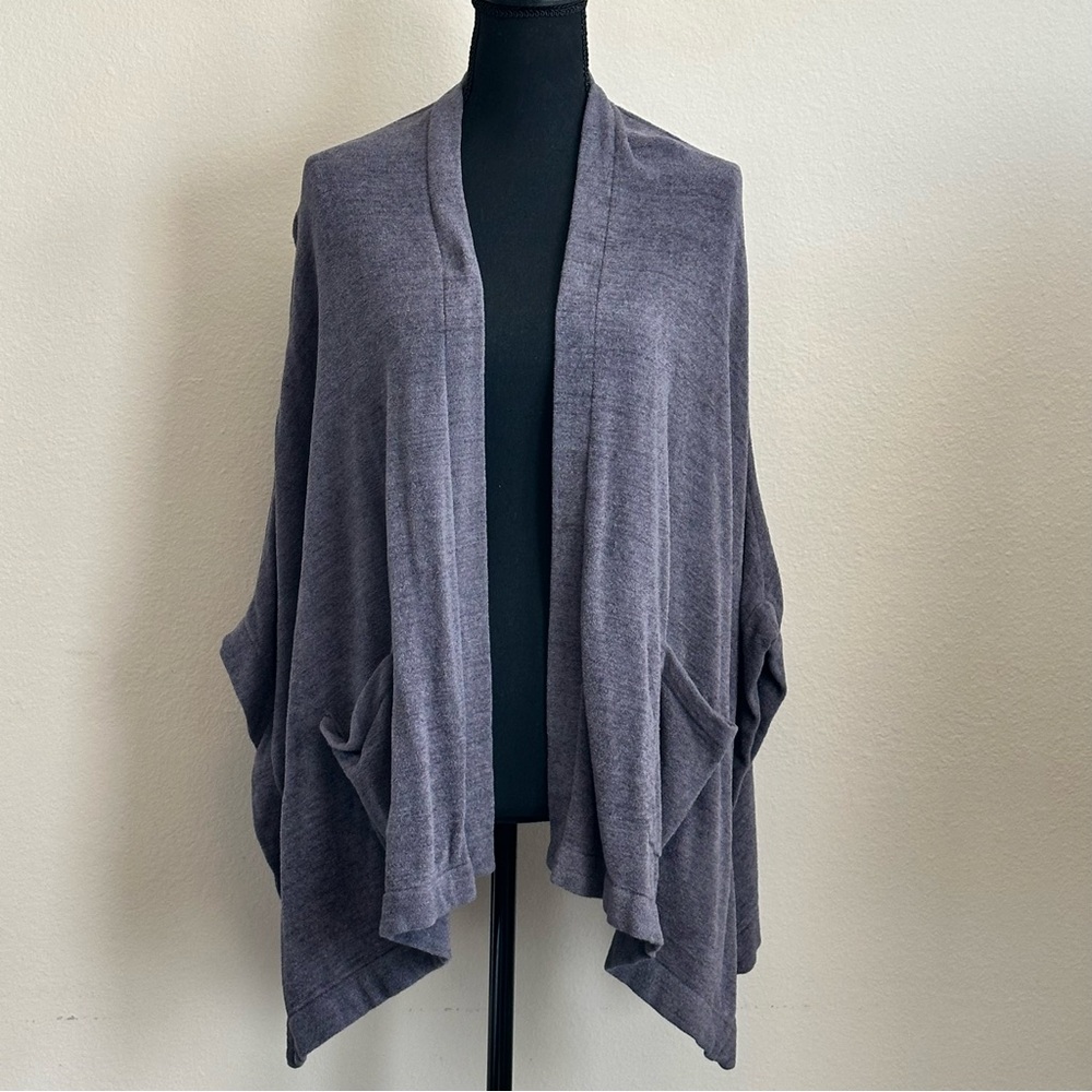 Barefoot Dreams Cozychic Ultra Lite Cardigan One Size Heather Gray‎ Pockets